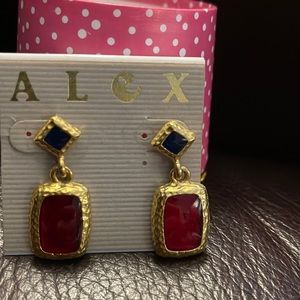 Alex dangle earrings red - BEAUTIFUL